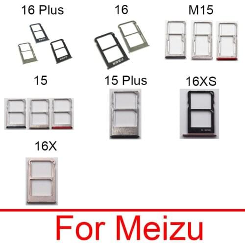 Memory & SIM Card Tray Holder For Meizu 15 M15 16 16X 16XS Plus Sim Card Reader Slot Socket Adapter Replacement Repair