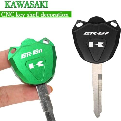 For KAWASAKI ER-6N ER6N ER 6N ER-6F ER6F ER 6F 2012-2020 Motorcycle CNC Key Cover Cap Creative Keys Case Shell ( Without chip)