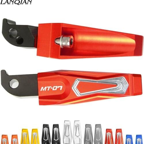 Motorcycle CNC Aluminum Folding Rearset Foot Pegs Folding Rear Passenger Pedals Footrests For Yamaha MT07 MT 07 MT-07 TMAX 530