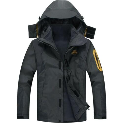 Men & womens outdoor Hiking Jacket couple Fleece Liner 2-in-1 set windproof waterproof Windbreaker thermal Mountaineering coat