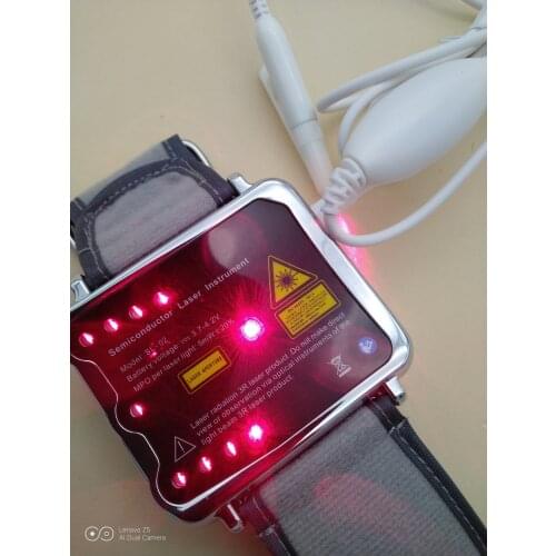 Wrist watch LLLT laser treatment device for diabetes High blood sugar Chronic Pain Stroke Allergic Rhinitis Body Pain Relief