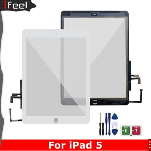 For iPad 2017 Touch Screen Digitizer For iPad 5 iPad 9.7 2017 A1822 A1823 Screen Glass Touch Panel Sensor 9.7 Replacement