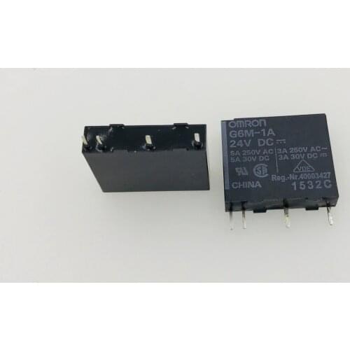 Original G6M-1A-24VDC 4pin 5A 250VAC relays