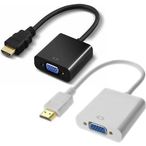 HDMI to VGA Adapter Converter HDMI Cable Support Full HD 1080P HDTV HDMI Male to VGA Female For PC Laptop 500pcs/lot