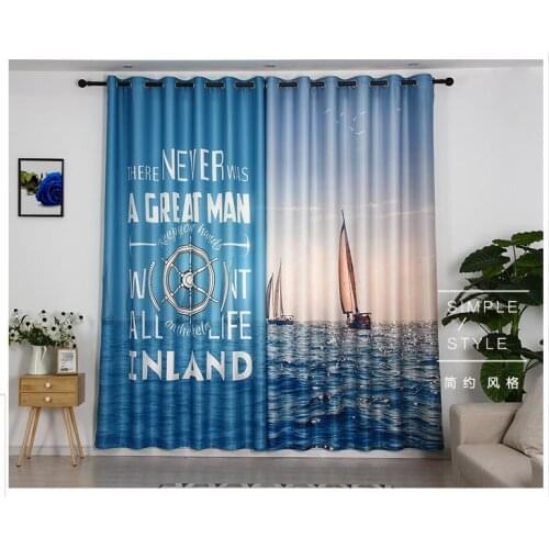 Luxury 3D Window Curtains scenery creative personality simple modern blackout curtains custom 3d curtains