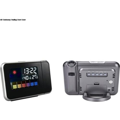 Manual LCD Digital LED Projector Projection Alarm Clock Weather Station Calendar