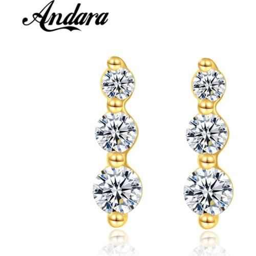 S925 Sterling Silver Zircon Earrings Simple Personality Ins Wind Small Fresh Earrings For Women Charm Jewelry Gifts
