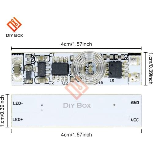 Touch Switch Capacitive Sensor Module Coil Spring Switch LED Dimmer Control Switch 9-24V 30W 3A for Smart Home LED Light Strip