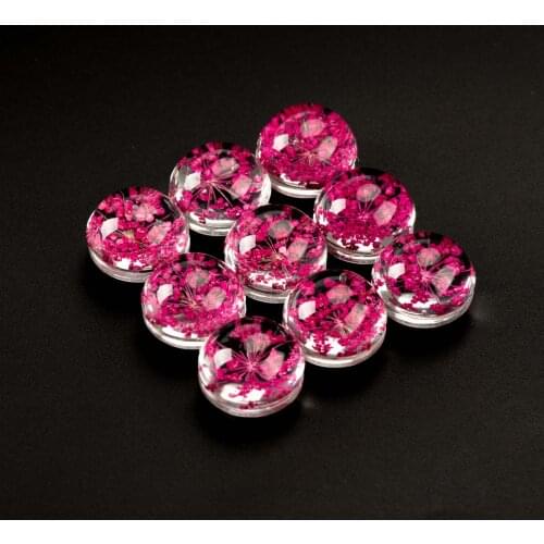 16# No-Hook Glass Ball And Flowers Natural Dried Flowers For DIY Earrings Bracelet Choker Necklace Jewelry Making Beads #IZ225