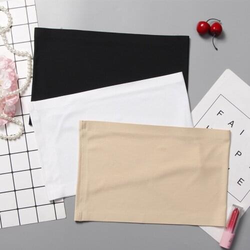 Wholesale Women Breathable Strapless Modal Tube Top Solid Elastic Bra Soft Seamless Anti-emptied Student Sports Bandeau Top