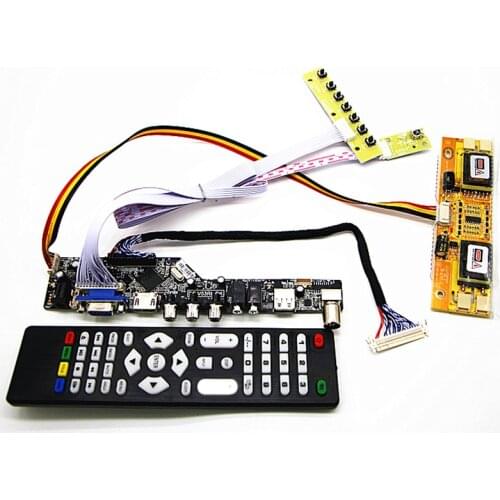 TV+HDMI+VGA+AV+USB+AUDIO TV LCD driver board 23" LTM230HT01 LM230WF1 1920*1080 LCD controller board DIY kits