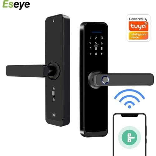 Eseye Tuya WIFI smart door lock fingerprint door lock password Keyless Keypad remote control digital door lock Fechadura