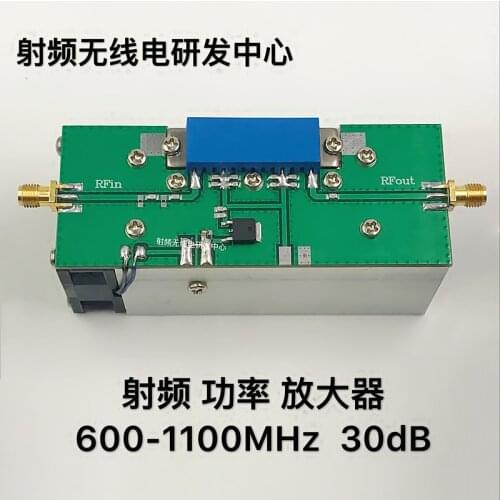 RF Power Amplifier 600-1100MHz Gain=30dB, Pout=8W