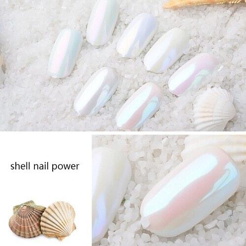 Woman DIY Glitter Powder Chrome Pigment Nail Art Beauty Cosmetic Stickers Manicure