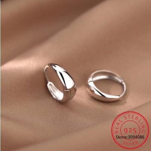 925 Sterling Silver Circle Arc Earrings Retro Simple Hot Exquisite Couple Valentines Day Gift Wholesale S-E1373