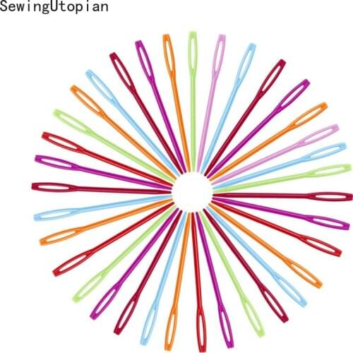 100PCS 7CM 9CM Long Multicolor Plastic Sewing Knitting Needles Crochet Hook Fixed Sweater Weaving Needles Tools