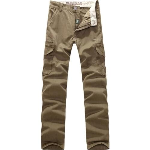 2020 Mens Military Tactical Pants Multi-pockets Washed Overalls Cotton Loose Pants Male Cargo Pant Men Trousers Plus Size 30-42