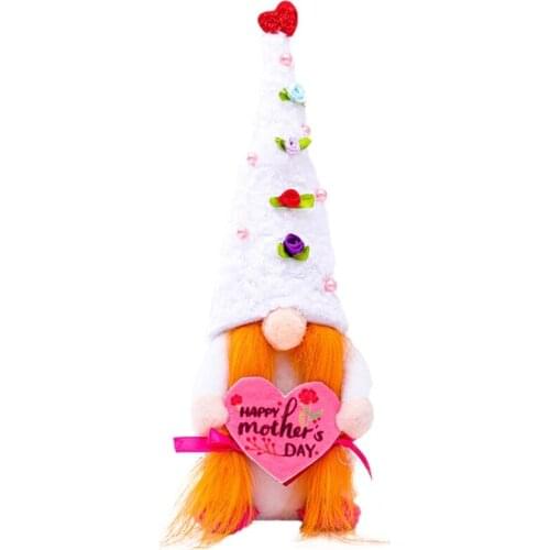 2021 New Style Mothers Day Gnome Plush Elf Decorations, Mr and Mrs Handmake Scandinavian Tomte for Mothers Day Table Ornament