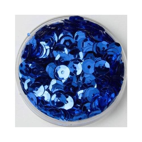 50g(10000pcs) 4mm Cup Loose Sequins Round Paillette Wedding Garment Accessory Sewing Craft Dark Blue Confetti Spangles