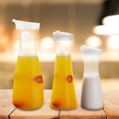 600/1000/1600ml Acrylic Transparent Juice Bottle Water Jug Ice Cold Juice Jug With Lid For Bar Home Use