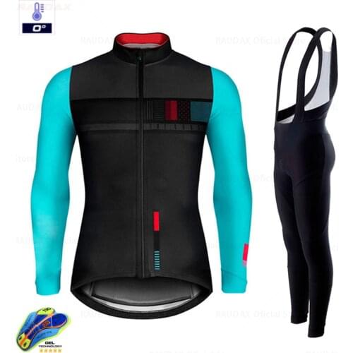 Cycling Jersey 2020 Pro Team Raudax Road Bike Winter Cycling Clothing MTB Cycling Bib Pants Men Ropa Ciclismo Thermal Fleece