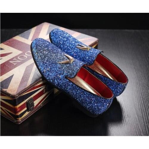 Italian shoes men classic coiffeur wedding shoes men elegant loafers men brand shoes rhinestone sepatu slip on mocassin homme