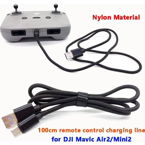 Remote ControllerCharging Line USB Cable Nylon Wire Connect port Lead for DJI Mavic Mini 2 /Air 2 Transmitter Charging Adapter