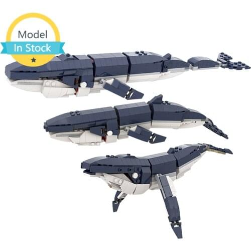 MOC Deep Sea Animal World Building Block Model Ocean Polar Zoo Series Animal Killer Whale Creatres Bricks Childrens Toys Gifts