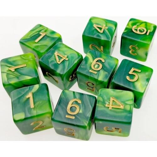 Rollooo Dice 10pc/set D6 Mix color Digital Dice Rpg dice