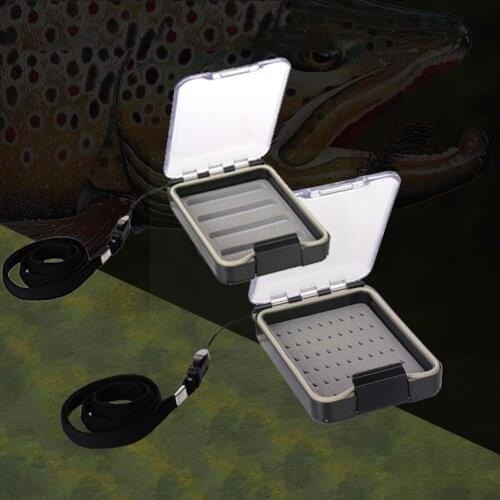 Creative Fly Bait Fishing Box Waterproof Tackle Box Grip Transparent Insert Micro-Slit Cover Foam with Plastic Easy