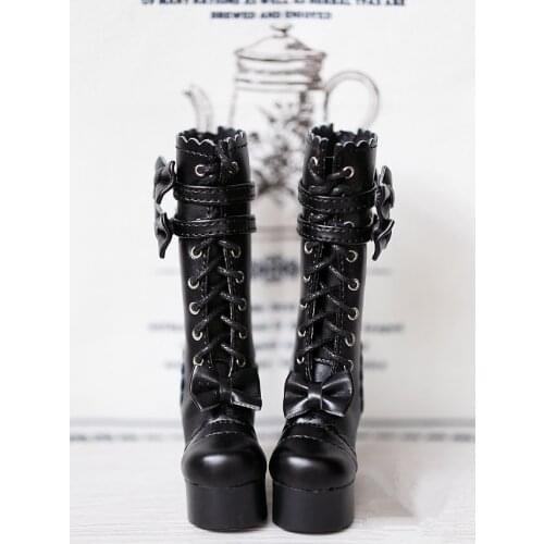 BJD doll shoes are suitable for 1/3 1/4 SD woman size womens high heels lace up bow zipper boots doll accessories