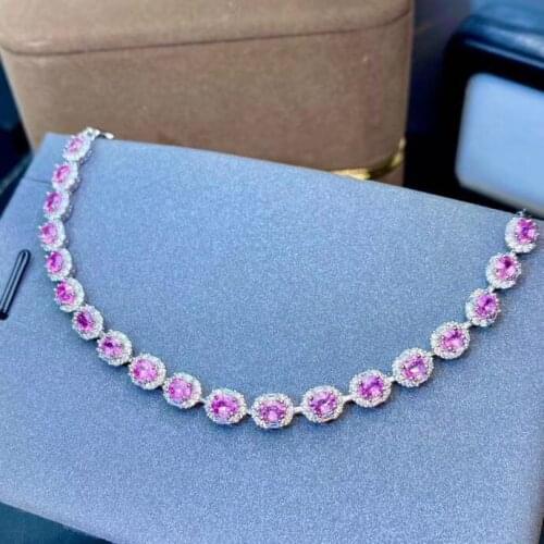 Best Gift Real Natural Sapphire bracelet Free shipping 100% Real natural sapphire Bracelet 925 sterling silver Bracelet