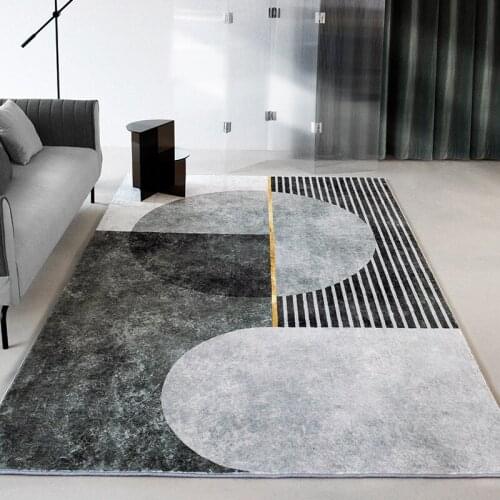 Moroccan Shag Rug Grey Geometric Printed Area Rugs Soft Fluffy Waterproof Non Slip Carpet for Living Room Bedroom Dining Room