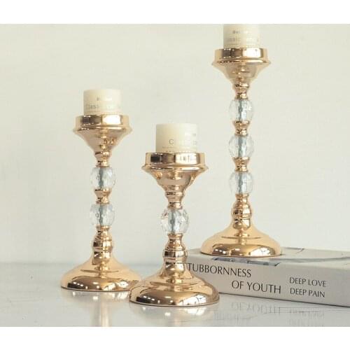 Metal Candle Holders Gold Candle Stand Fashion Wedding Exquisit Table Candlestick Party Home Decoration
