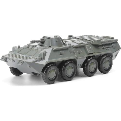 1:72 BTR-80 Wheeled Armored Vehicle Glue-Free 4D Assembly Model Military Chariot Glide Toy Gift