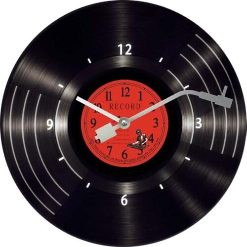 Retro Nostalgic Vinyl Record Wall Clock Cd Record Wall Wall Clock Mute Movement Wall Clock Living Room Bedroom Study Furnishings
