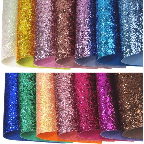 30x134cm Chunky Glitter Fabric Synthetic Faux PU Leatherette leather Roll For Hair Bows Craft Shoes DIY AY027