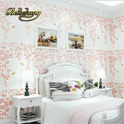 Beibehang papel de parede Romantic garden fresh rattan non-woven bedroom living room sofa background wallpaper 3d wall paper
