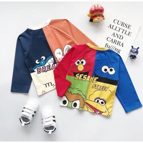 2019 Autumn New Childrens Sweatshirt Cartoon Color Matching Sweatshirts Fashion Clothes For Children