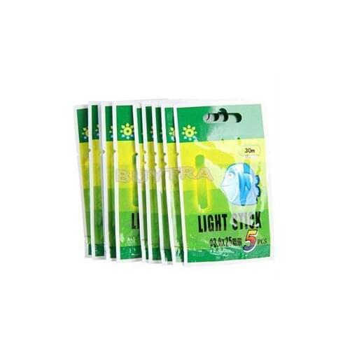 50Pcs 4.5x37mm Fishing Float Fluorescent Lightstick Light Night Float Rod Lights Dark Glow Stick Useful Lots Fishing