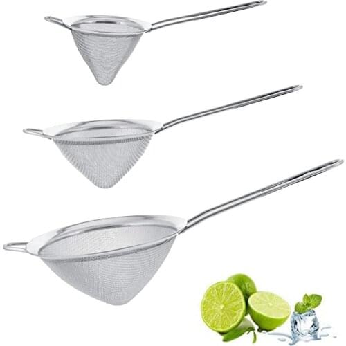 Stainless Steel Mesh Strainer with Handle for Strain Drain and Vegetables Tea Coffee Food Oil Strainer Colander Kitchen Tools