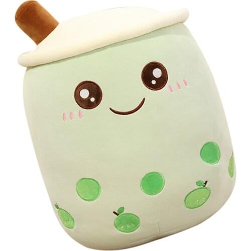 Cute Real-life Bubble Tea Cup Pp Plush Toy Pillow Stuffed Food Milk Tea Soft Doll Milk Tea Cup Pillow Cushion Kids Toys