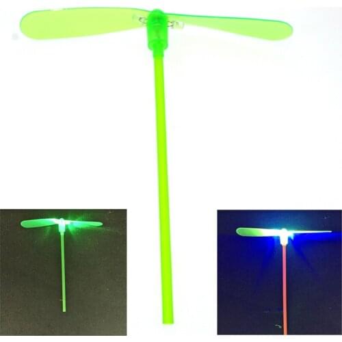 50pcs/lot LED Luminous flying gift flashing light up Bamboo Dragonfly Electronic flying toys for kids birthday party supplies