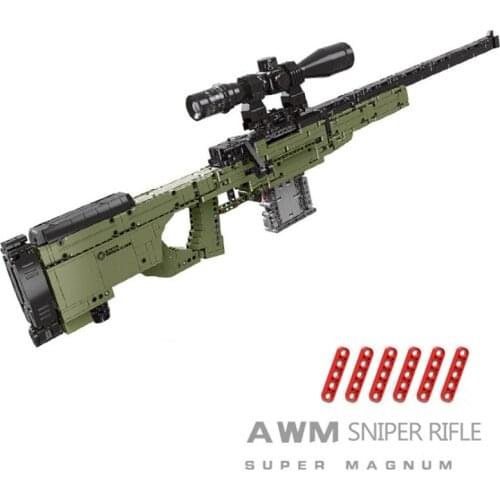 Fit Technic Series Gun Handgun Pistol Can Fire Bullets Set Desert Eagle & M23 DIY Model Building Blocks Toys For Kids Boys Gifts