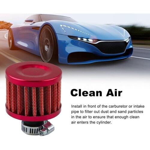 Universal 25mm Car Air Filter Clip-On Auto Round Conical Cold Air Intake Filter Kit Vent Crankcase Breather Part Auto Accessory