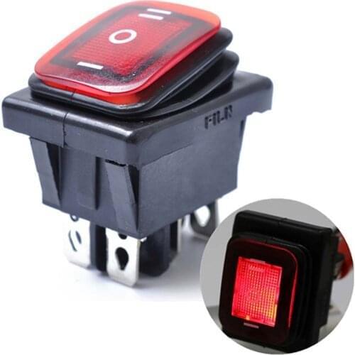 Waterproof Heavy Duty Toggle Switch Illuminated Latching 6pins On Off Emergency Marine Rocker Switch