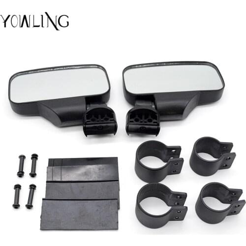 YOWLING 1 pair 1.75" 2" For Polaris XP1000 and Xp1000 4 seater 2" Cage Universal Break Away UTV Side Mirror For Can Am Commander