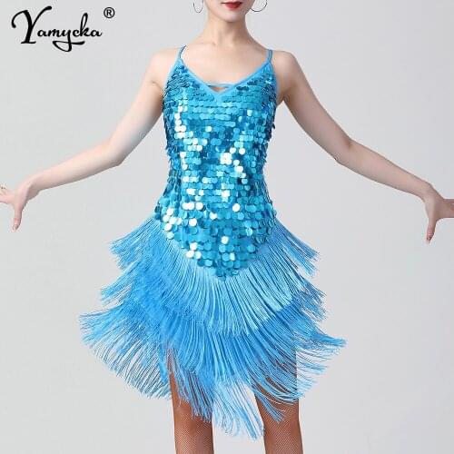 Sexy elegant V neck bodycon Sequin Summer mini dress women corset Backless party evening Sling dresses tassel Latin Dance dress