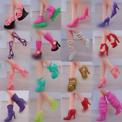 1/6 Doll Shoes Mix style High Heels Sandals Boots Colorful Assorted Shoes Accessories For Barbie Doll Baby Xmas DIY Toy