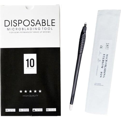 10pcs/box Microblading Disposable Pens U18 Eccentric Microblading Tools For eyebrow